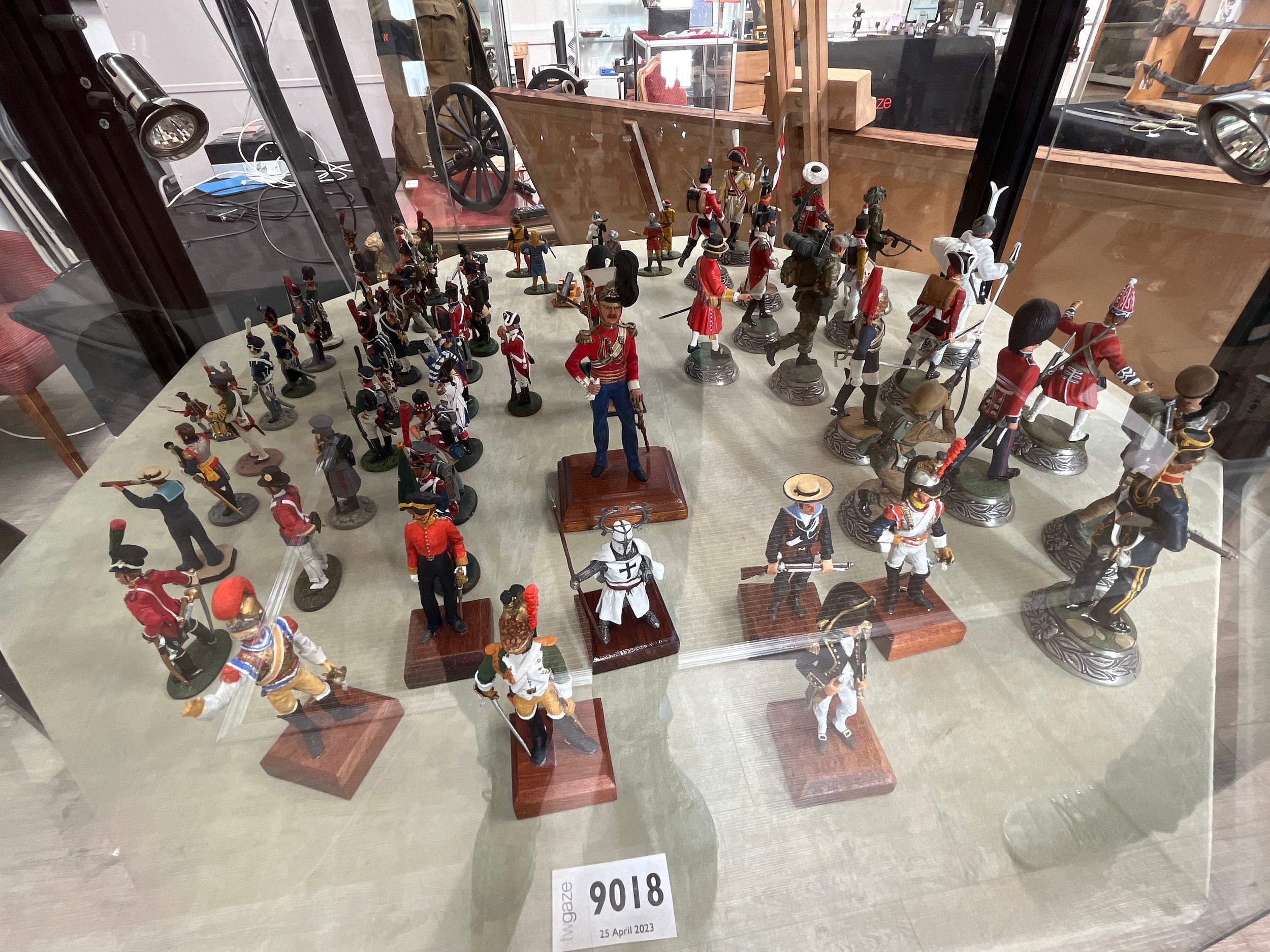 A collection of Delprado military figures together with others