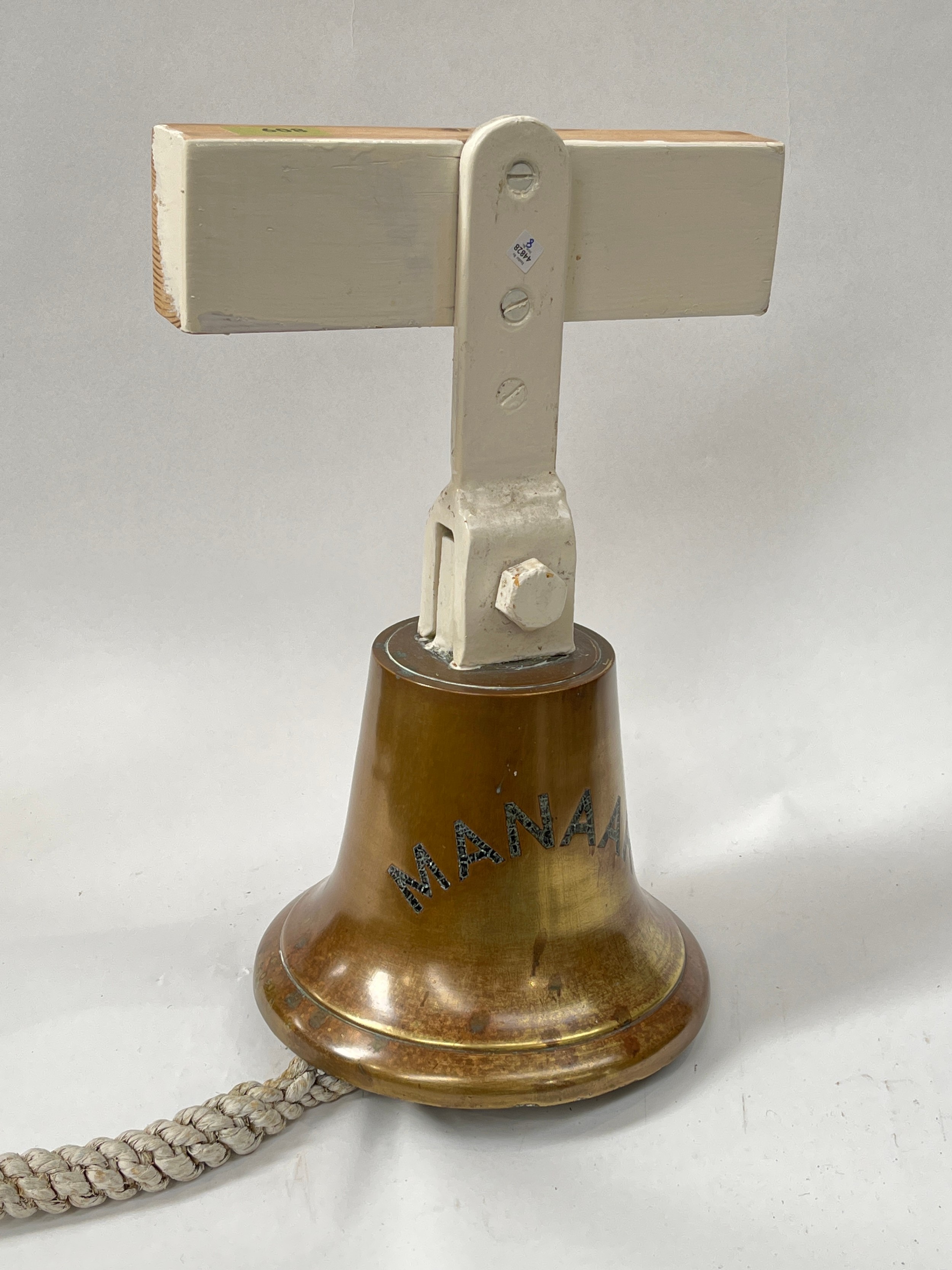 A ship's bell from SS Manaar, T&J Brocklebank Ltd., built in Glasgow (Hamilton & Co.) in 1949, 8''