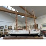 A model of a sailing vessel