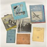 A collection of military related ephemera including HMSO booklets, aircraft recognition and war