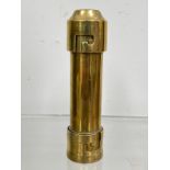 A brass nautical telescopic candlestick