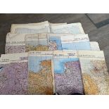 Twelve various British WWII maps, all UK including Highlands and Manchester. Sheets 1, 4, 4, 5, 7,
