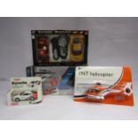 A boxed Ren Da Speed Racing Super R/C Car set, Silverlit Picoo Z radio control helicopter, Lupa