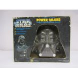 A boxed Star Wars Darth Vader Power Talker by Micro Games Of America, box worn