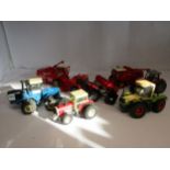 Unboxed and playworn diecast and plastic 1:32 scale farm issue vehicles to include Britains Massey