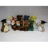 Four TY Beanie Buddy bears and nine Beanie Babies including World Cup 2002 examples (13)