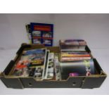 A box of slot car racing magazines