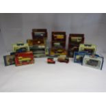A collection of mostly boxed diecast vehicles including Matchbox Models Of Yesteryear, Corgi etc