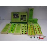 A collection of vintage Subbuteo including four boxed teams, plastic fence, goal, Continental