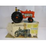A boxed Marx battery powered Tricky Tommy The Big Brain Tractor, box poor