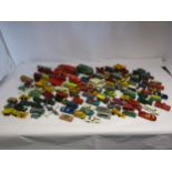 A collection of heavily playworn Lesney Matchbox diecast vehicles