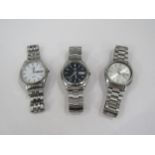 A collection of three Seiko wrist watches, one solo and two automatic