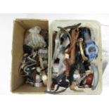 Two boxes of assorted quartz and mechanical wristwatches