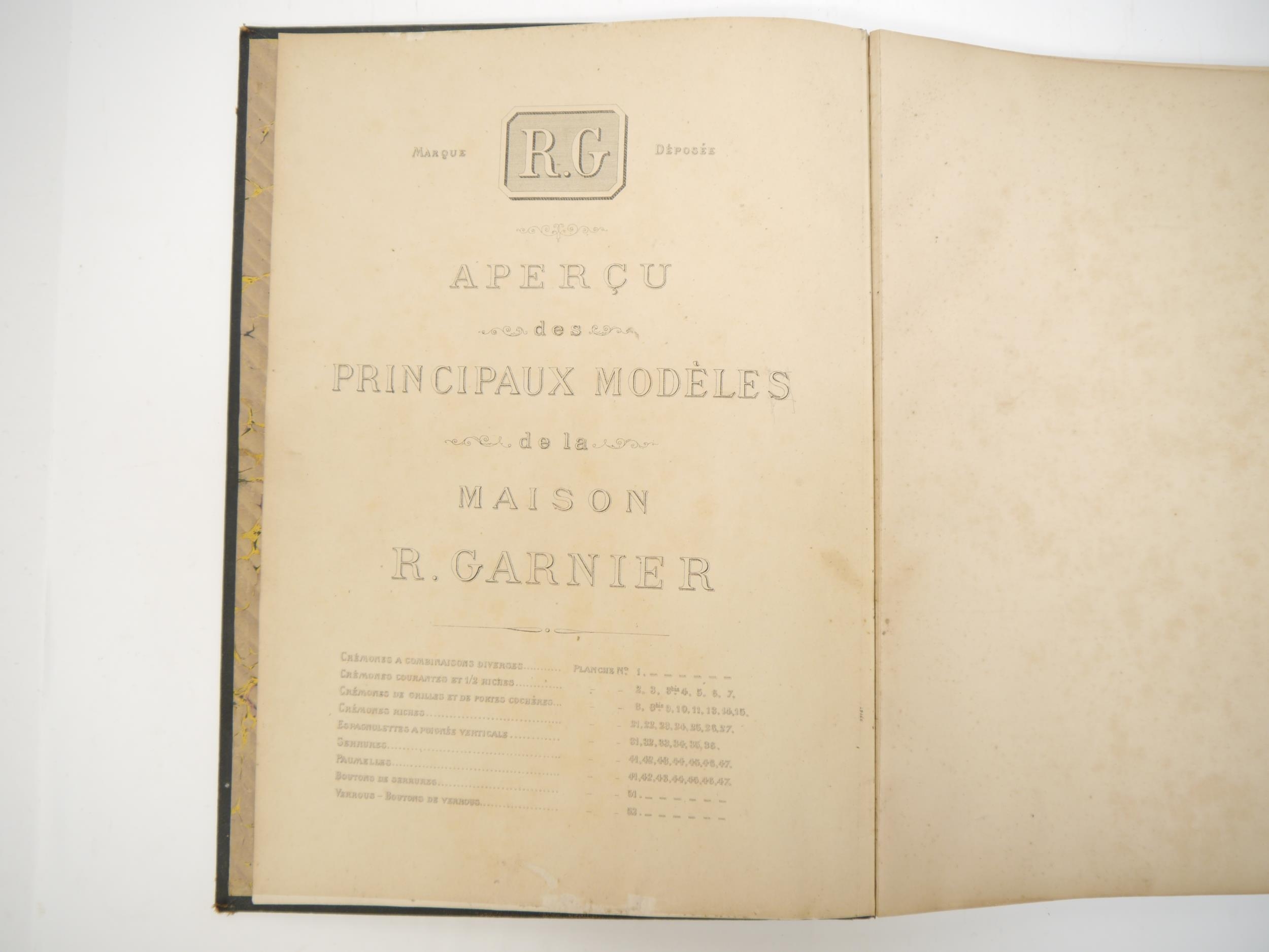 A 19th Century trade catalogue for Maison R. Garnier 'Aperçu des principaux modèles de la maison - Image 7 of 8