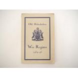 (WW2), 'Old Haberdashers War Register. List of Old Haberdashers known to have served in the