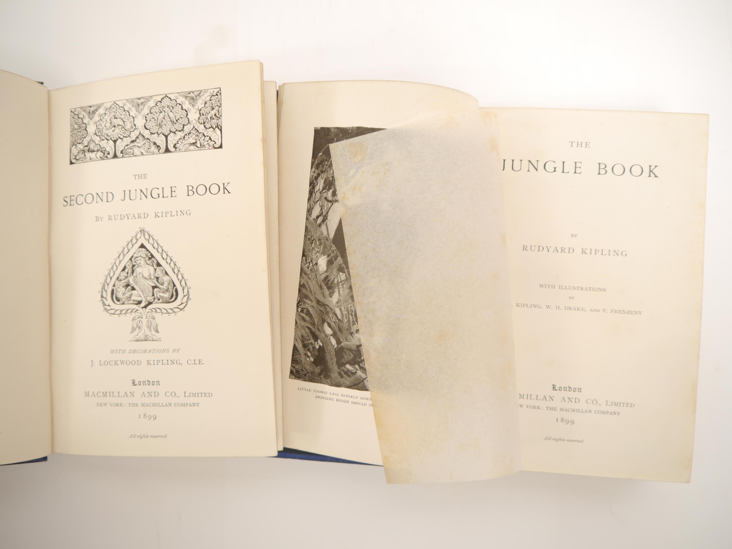 Rudyard Kipling: 'The Jungle Book; The Second Jungle Book', London, Macmillan, 1899 reprint, 2 - Image 2 of 3