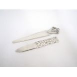 Two silver letter openers, one Keswick School of Industrial Arts, Chester 1921, 21g, the other