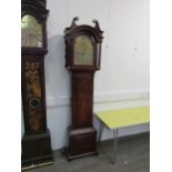 An 18th Century brass dial musical longcase clock (3 train), dial signed Joseph Fifield, Winchester,