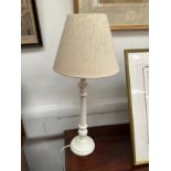 A pair of modern bedside lamps, 53cm tall