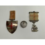 Henry Garbutt silver St Johns medal inscribed 1850 and St George Society Shield medal and services