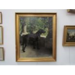GILBERT HOLIDAY (1877-1937): Picture of Labrador, oil on canvas with detailed provenance to reverse,