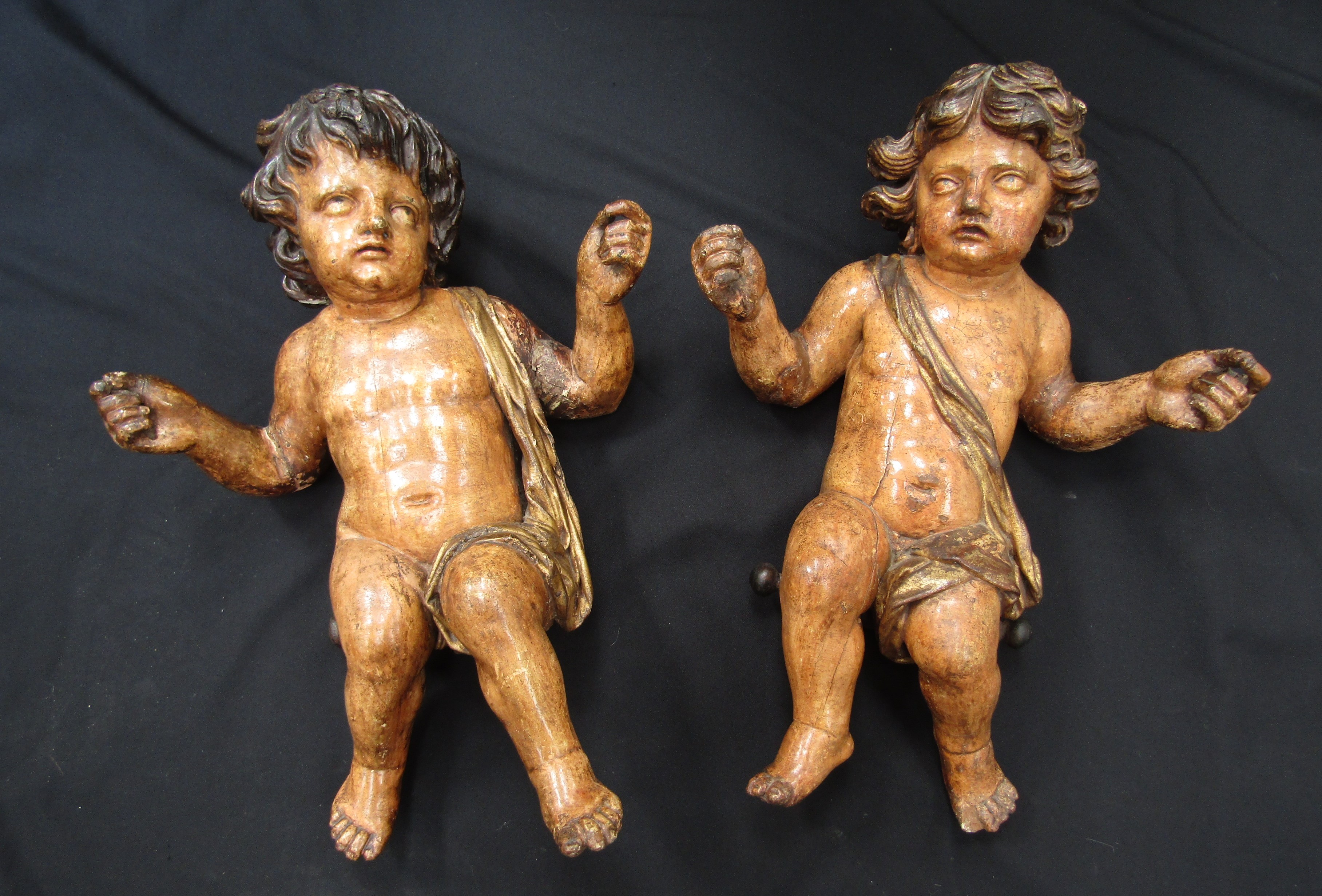 A pair of 17th Century putti, purchased in Brittany France