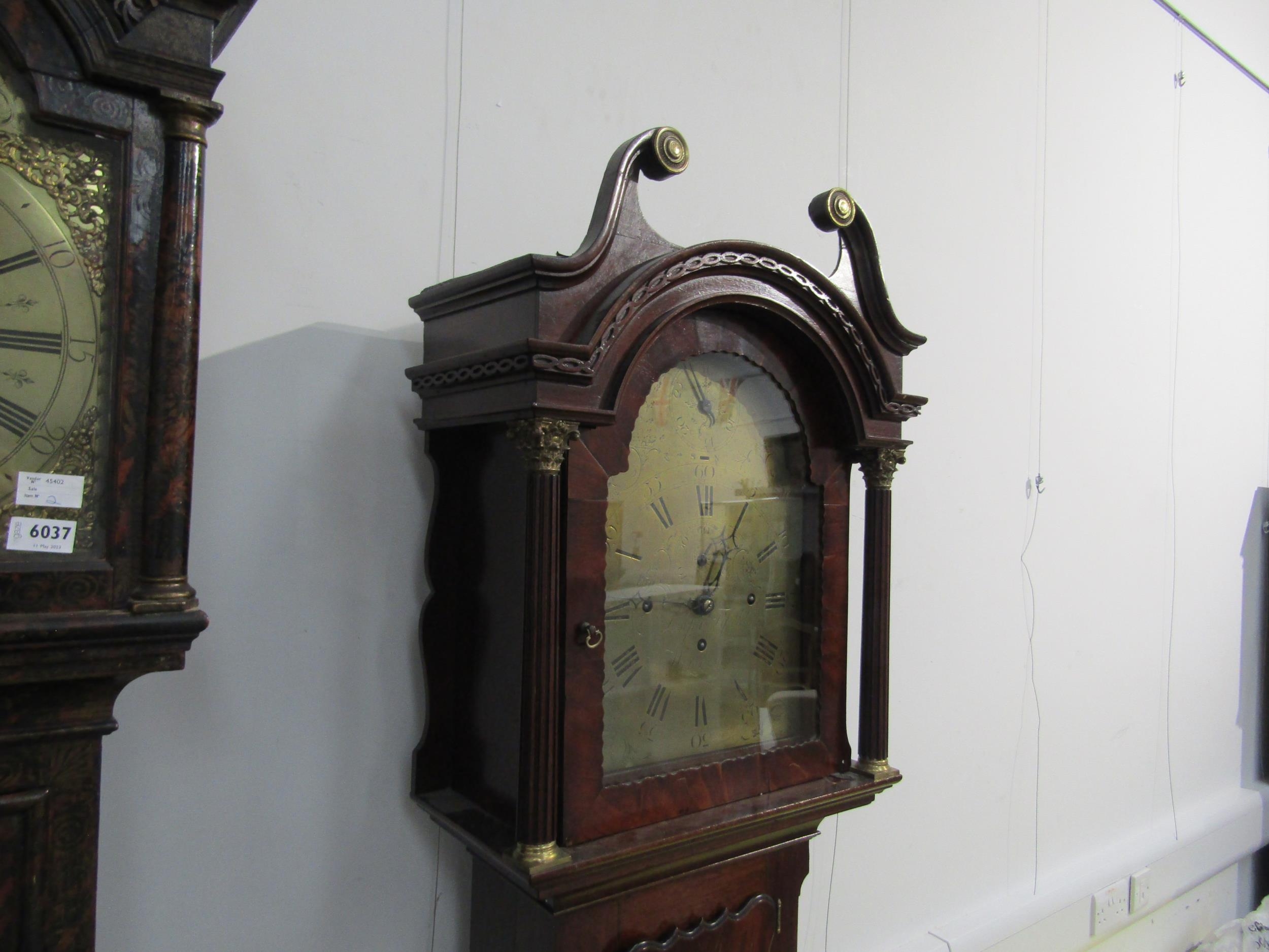An 18th Century brass dial musical longcase clock (3 train), dial signed Joseph Fifield, Winchester, - Image 5 of 11