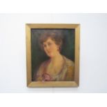 A Late 19th/Early 20th Century oil on canvas, portrait of Lady. Signed bottom left 'Ogilvie',