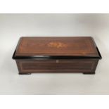 A 19th Century Nicole Freres cylinder music box playing six airs, rosewood and ebonised case,