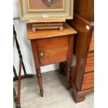 A Georgian chair and Victorian mahogany pot-cupboard (2)