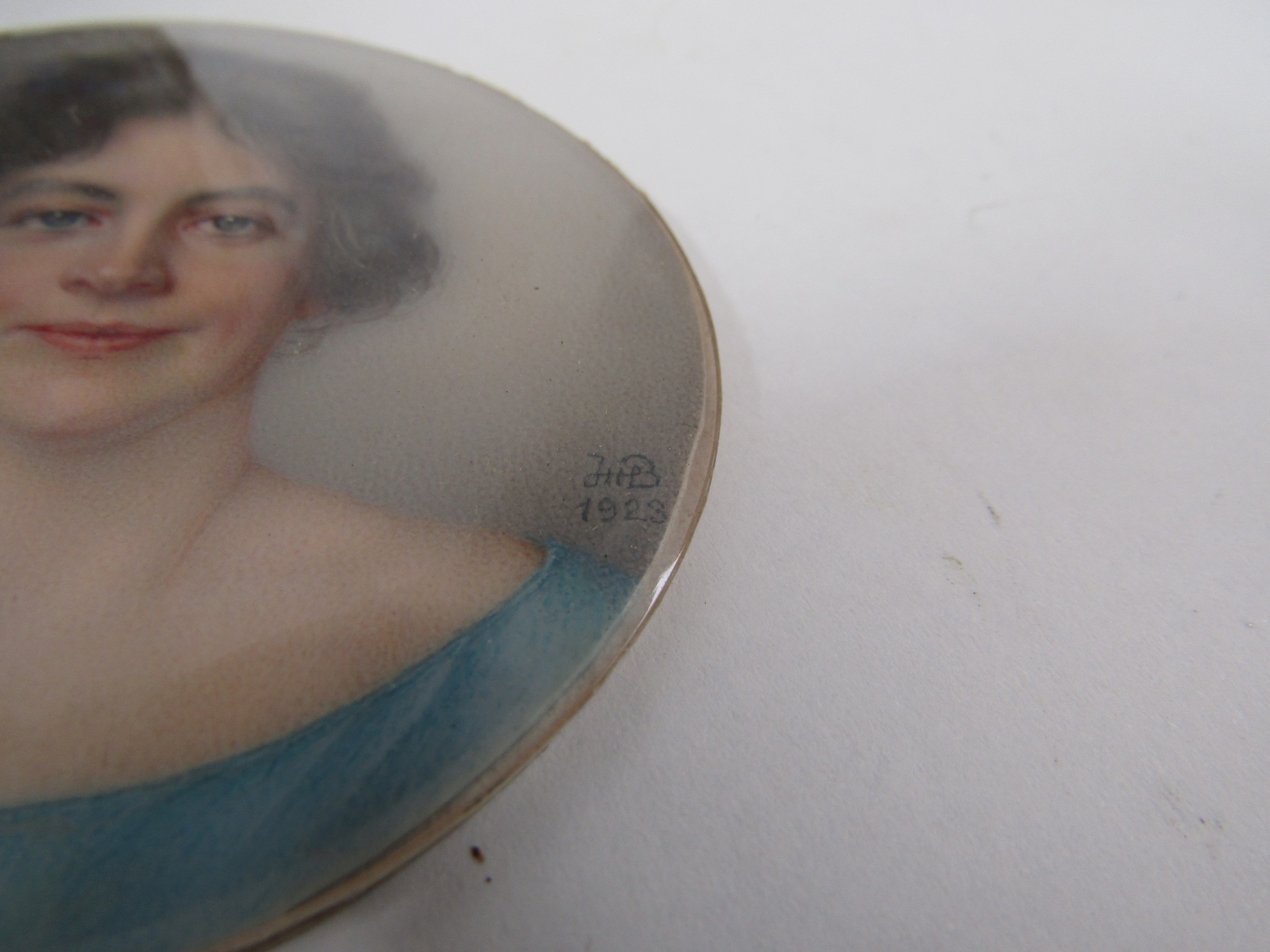 A collection of Portrait miniatures to include two micro mosaic examples, some signed JHB - Image 3 of 3