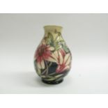 A Moorcroft Lilies of the Field pattern vase by Rachel Bishop 2002, 19cm tall