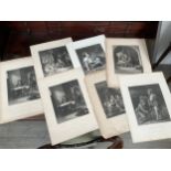 A quantity of unframed etchings, printed by George Virtue 26 Ivy Lane, most being 35cm x 26,5cm