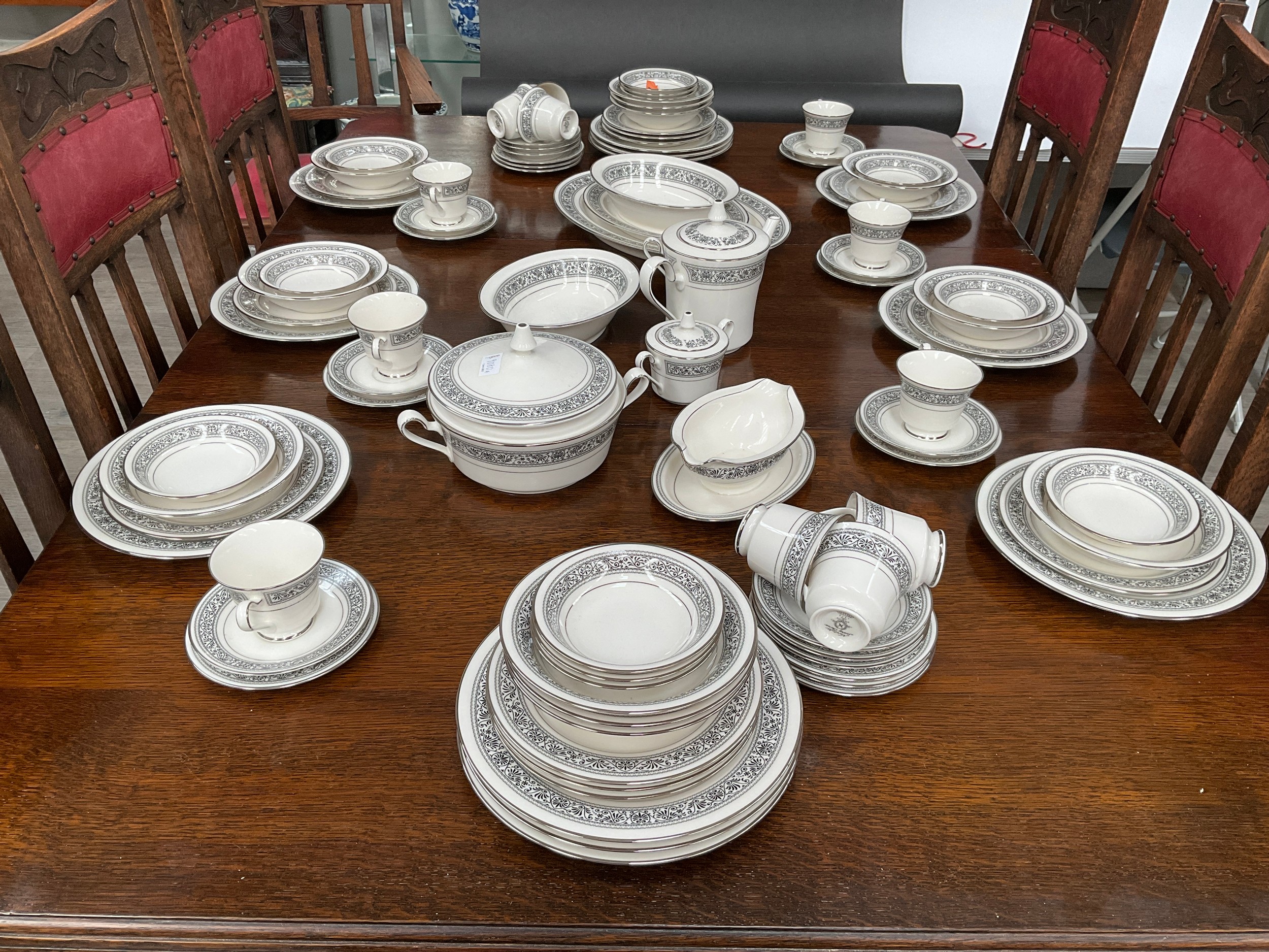 A Noritake Prelude 7570 dinner service for twelve place settings, (one extra tureen lid)