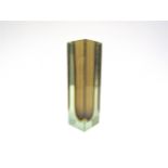 A Murano Sommerso modern design cased glass vase