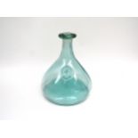 A Holmegaard blue glass carafe by Ole Winther with an applied "Viking" seal. 23cm high