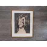 ROBERT COLQUHOUN (1914-1962) (ARR) A framed and glazed lithograph, 'The Head of Absolom', signed