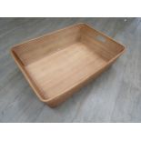 A bent cane large 'bread' tray. Approx 70cm x 51cm x 19cm high