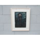 KAREN LORENZ (Contemporary St Ives Artist) A framed original oil on paper, figural study, signed and