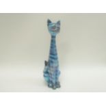 A Jemma Holland figure of a Cat in blue lustre Tabby colourway. 38cm tall
