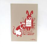 The Real Not Banksy, Front limited edition screen print "Just like the real thing but worthless",