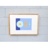 PAUL CLARK (XX/XXI) A framed & glazed abstract painting, named verso. Image size 29cm x 39cm