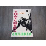 BILLY CHILDISH (b.1959) A large unframed print "Thatchers Children", unsigned. Overall size 112cm