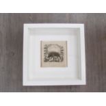 PETER FOX (XX) A framed limited edition print of a boar signed and numbered 13 from an edition of