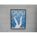 An Anthea Hamilton (b.1978): "Divers" 2012 London Olympic Games, framed and glazed poster, 62cm x