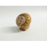 Lisa Larson for Gustavsberg - A small ceramic figure of a Lion, painted marks to base. 5.5cm high