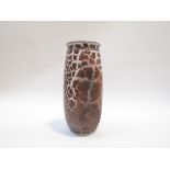 BRUCE CHIVERS (Australian b.1954): A Raku pottery vase with copper blush effect detail. Impressed