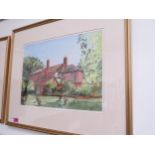 DAVID TALKS (1937): Commissioned work depicting St. Olaves Priory House dated 2001, watercolour,