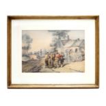 ORLANDO NORIE (1832-1901): A 19th Century watercolour depicting British Soldiers at rest near