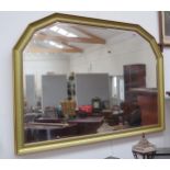 A pair of 20th Century pier mirrors of arched form with gilt frame, bevelled glass, 101cm x 133cm